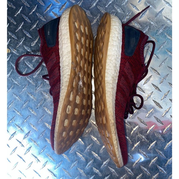 ADIDAS PURE BOOST BA8895‎ Shoes Men 9 Burgundy Red Athletic Sneakers Running - Picture 7 of 9
